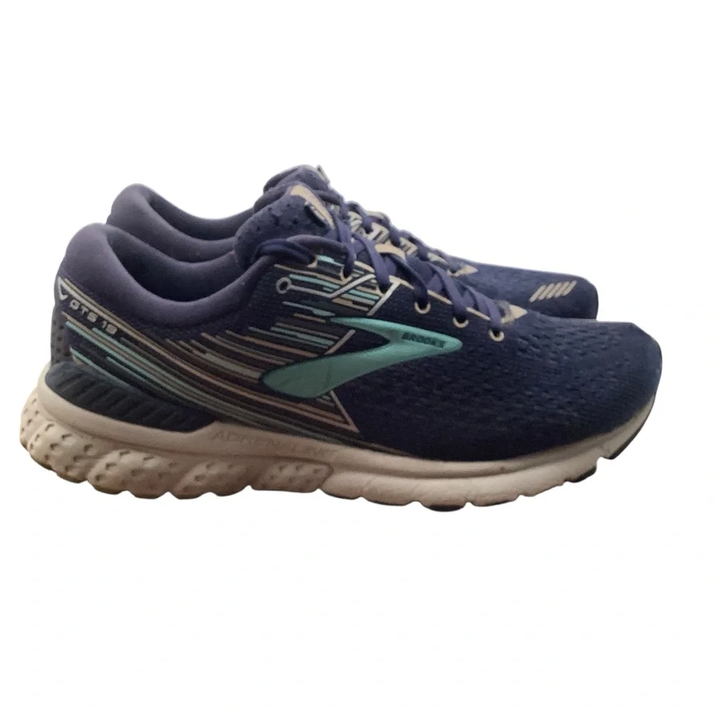Brooks GTS 19 Aderenaline Navy and‎ Teal Athletic Sneakers
